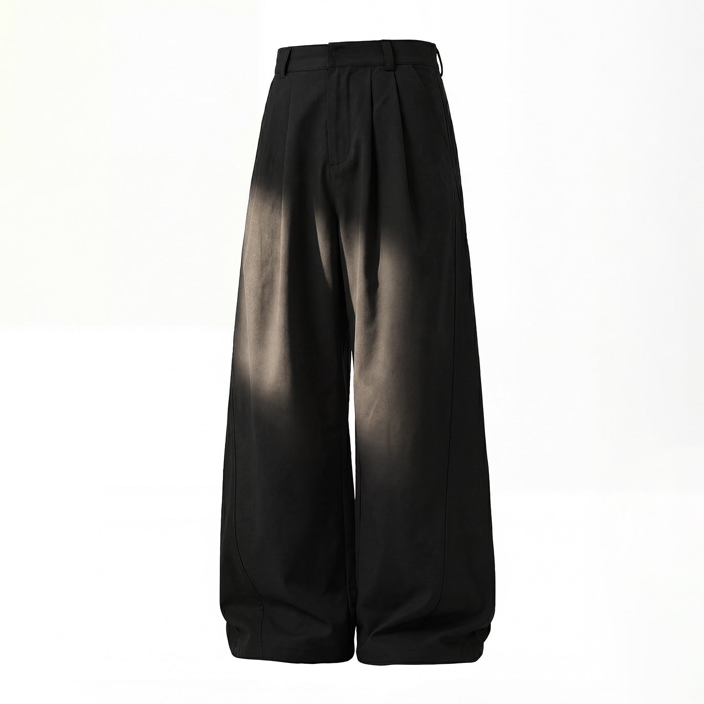 Solid color loose straight leg pants with a hanging feel, long pants