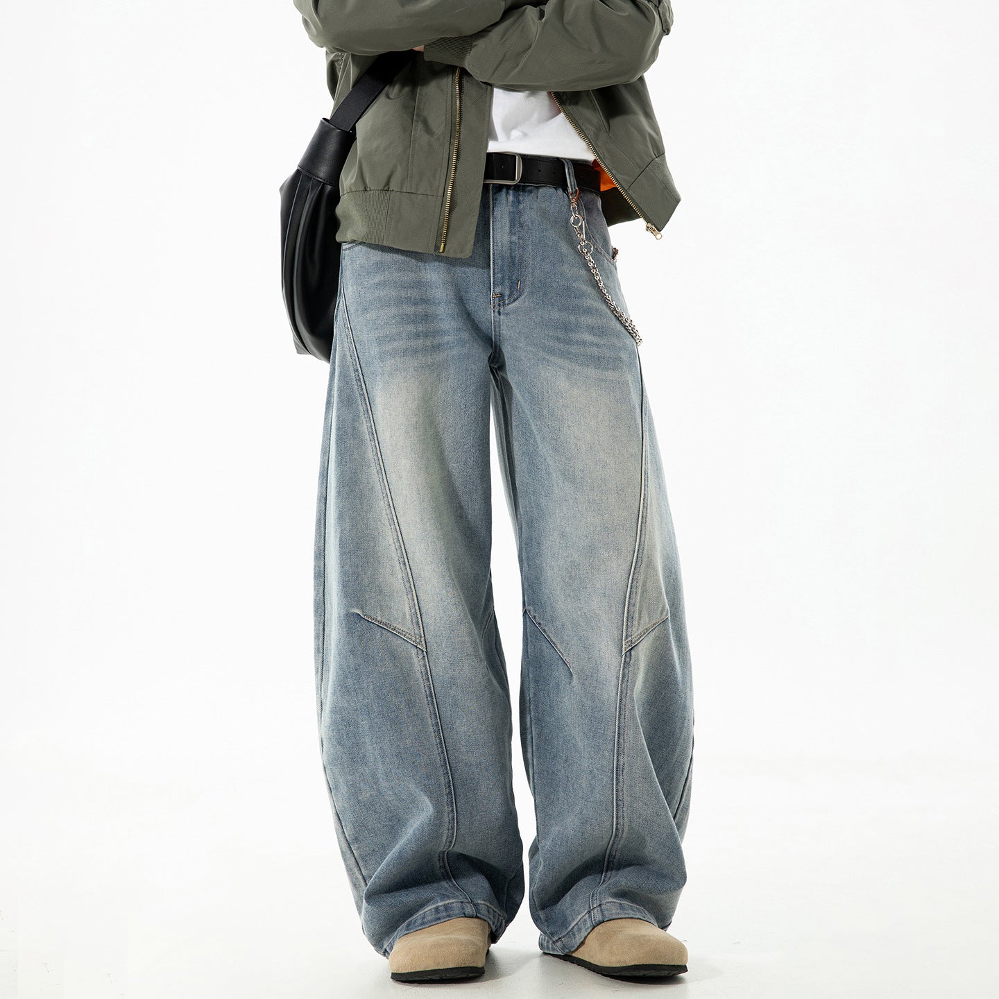 Jeans men's loose casual straight leg long pants