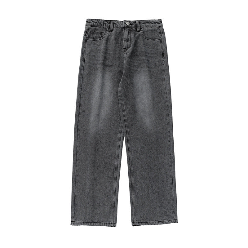 Make old wide leg jeans, men's straight leg loose pants