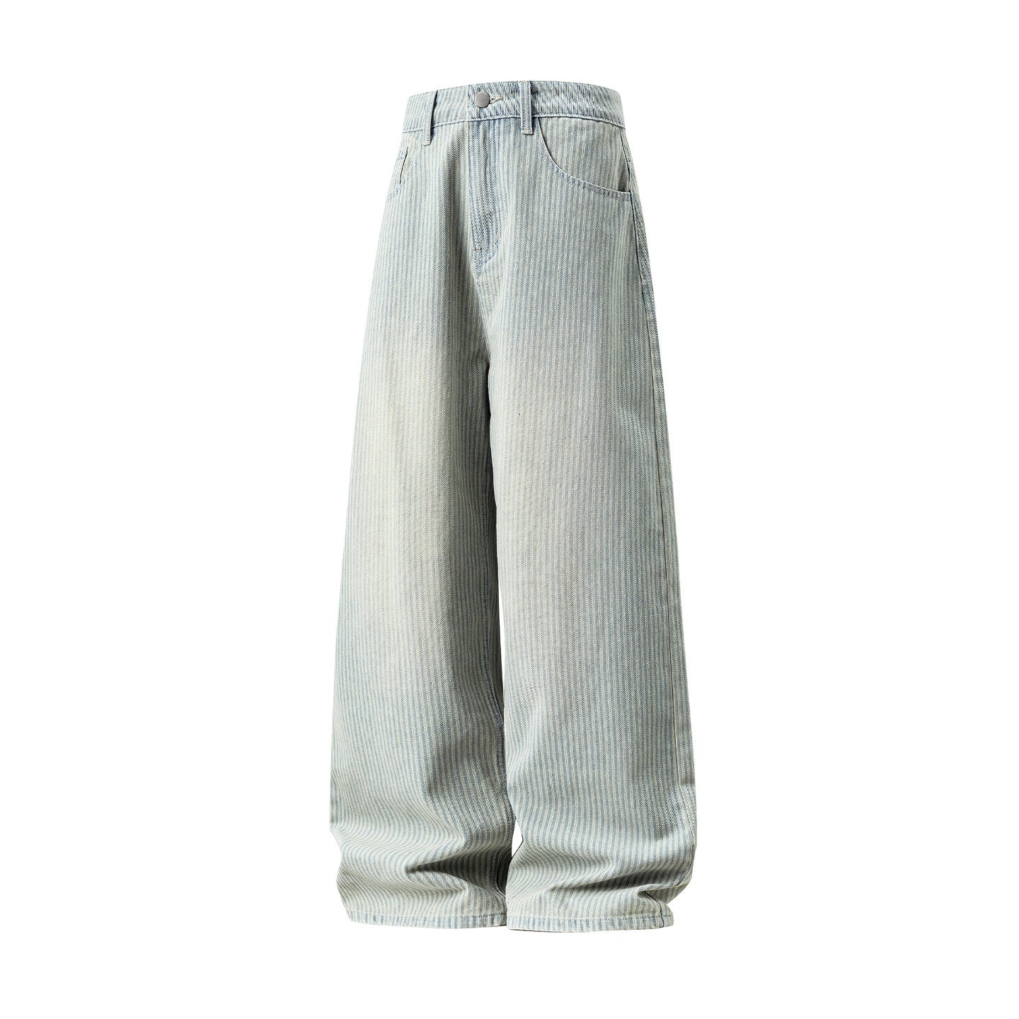 Vertical striped jeans men's loose pants