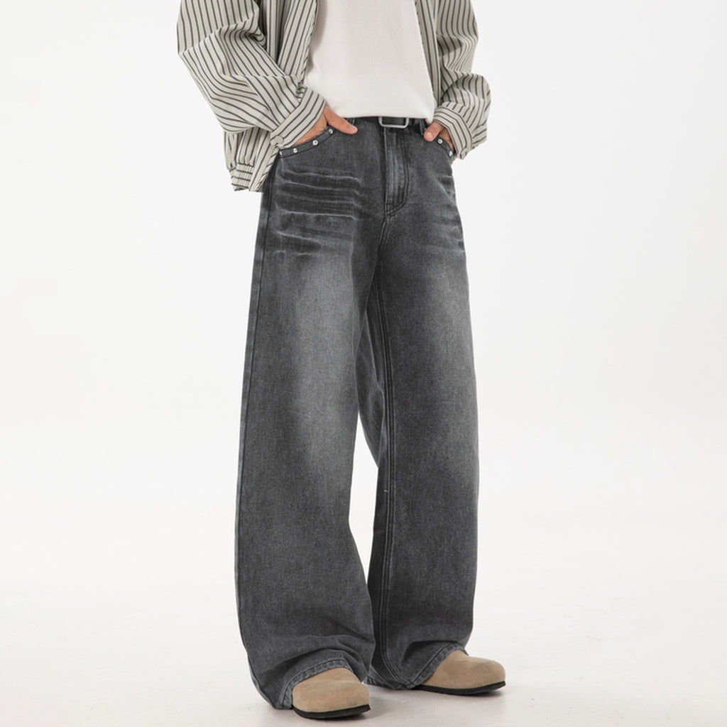 Straight leg jeans men's Long Pants